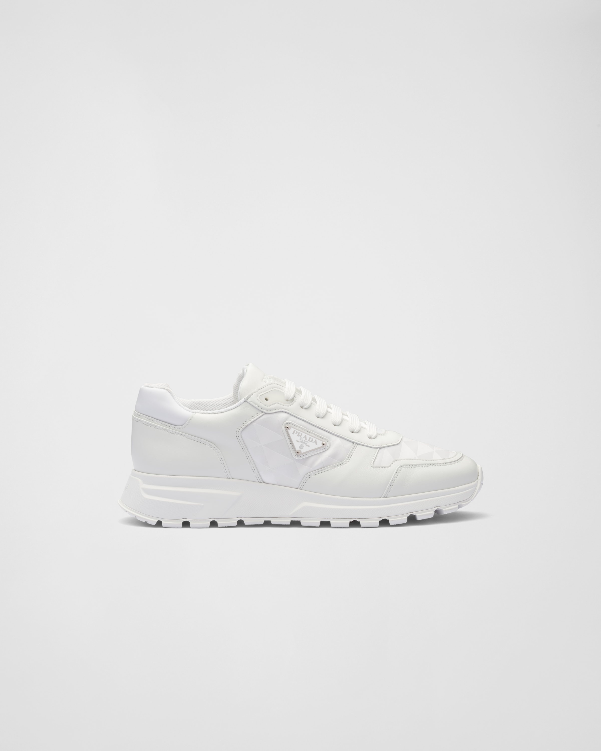 Leather and Re-Nylon high-top sneakers - 2