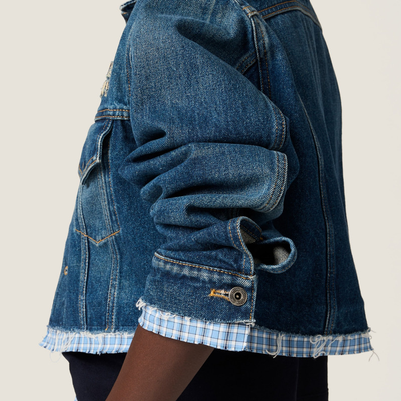 Washed denim blouson jacket 5