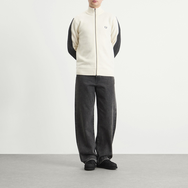 Fred Perry Fred Perry Ribbed Zip Knit Cardigan outlook