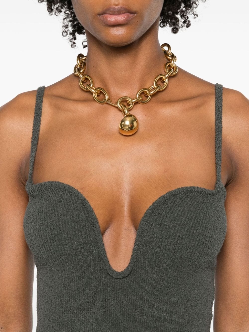 bouclé cropped tank top - 5