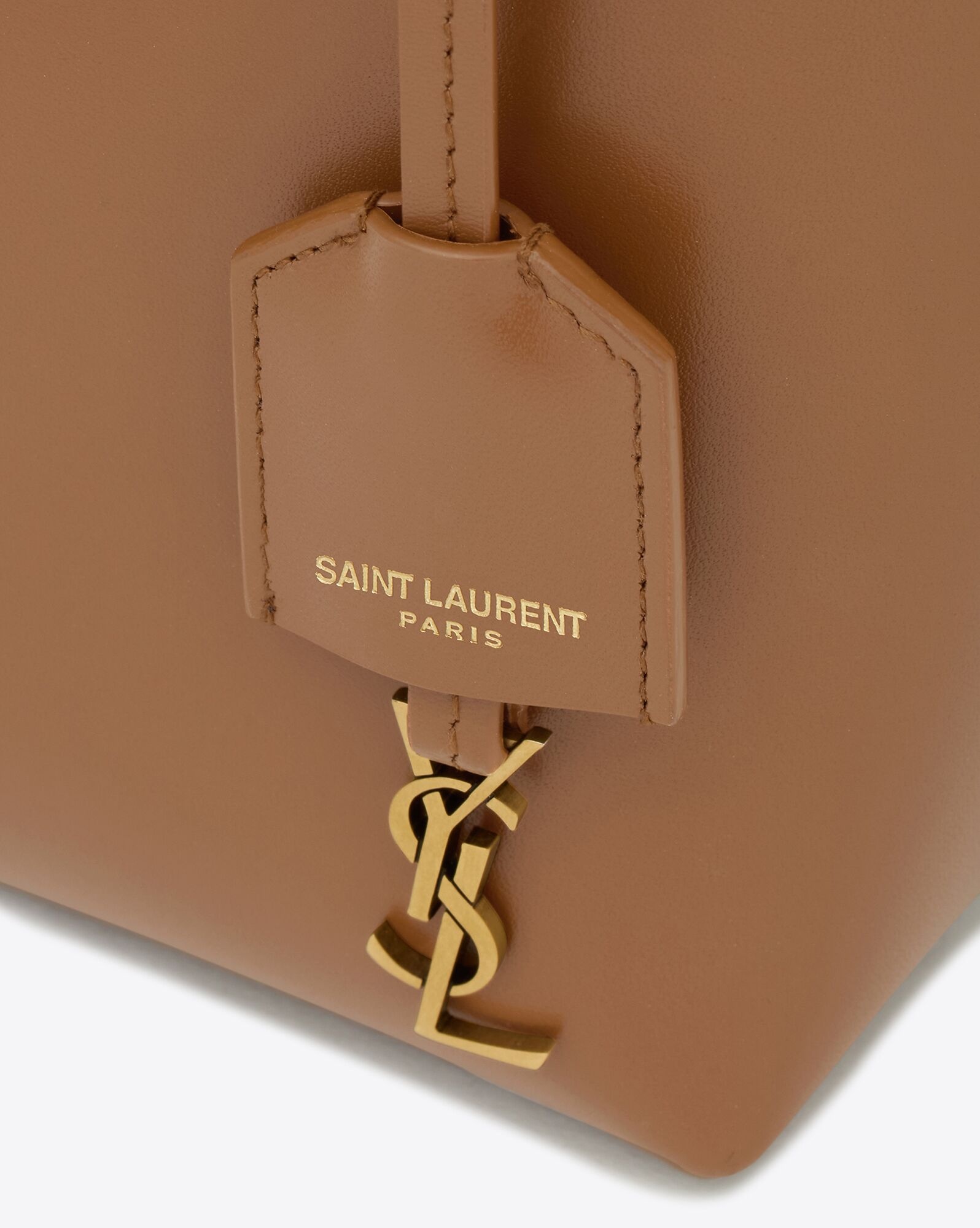 mini toy shopping saint laurent in box leather - 7
