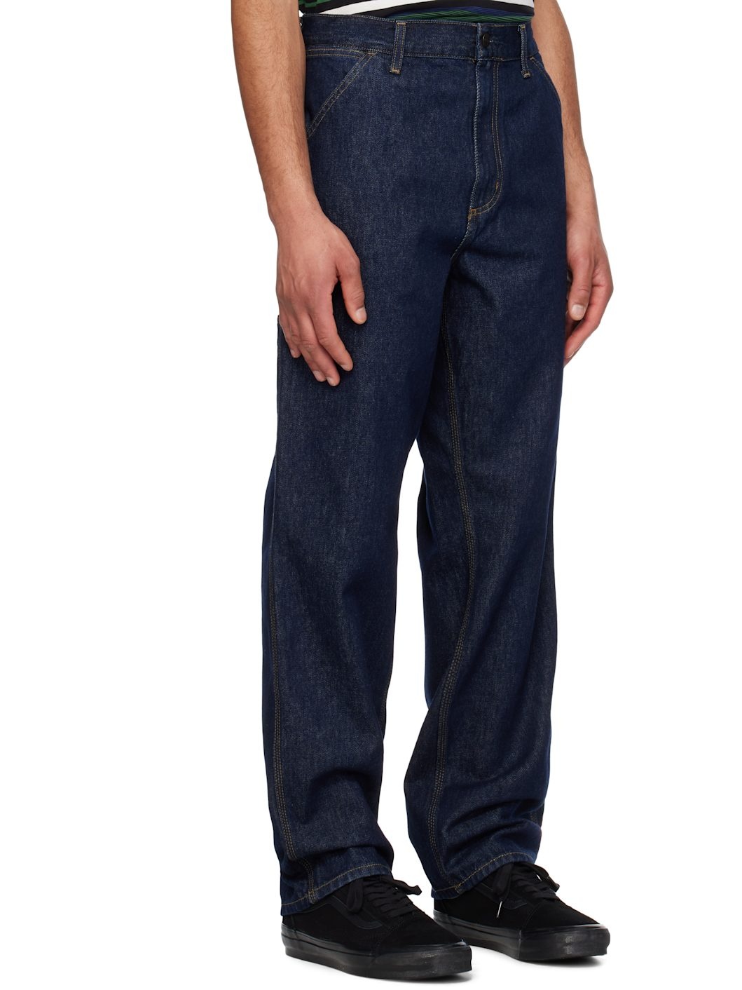 Blue Single Knee Jeans - 2