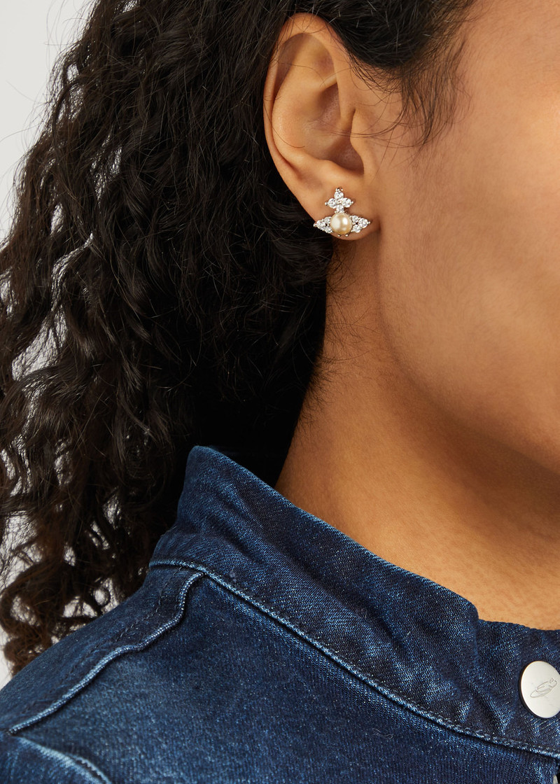 Vivienne Westwood Feodora orb-embellished stud earrings outlook