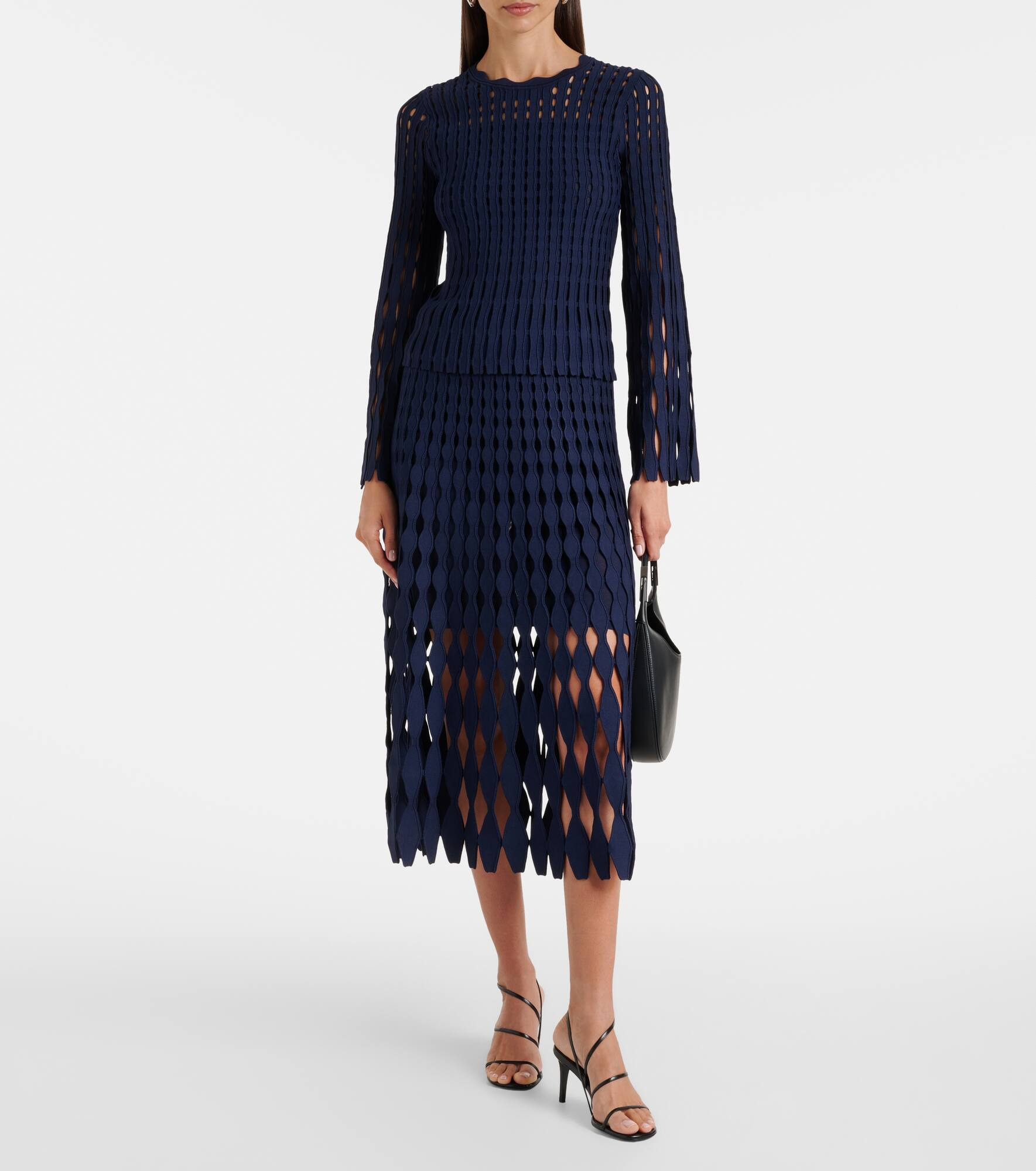 Wilma open-knit midi skirt - 2