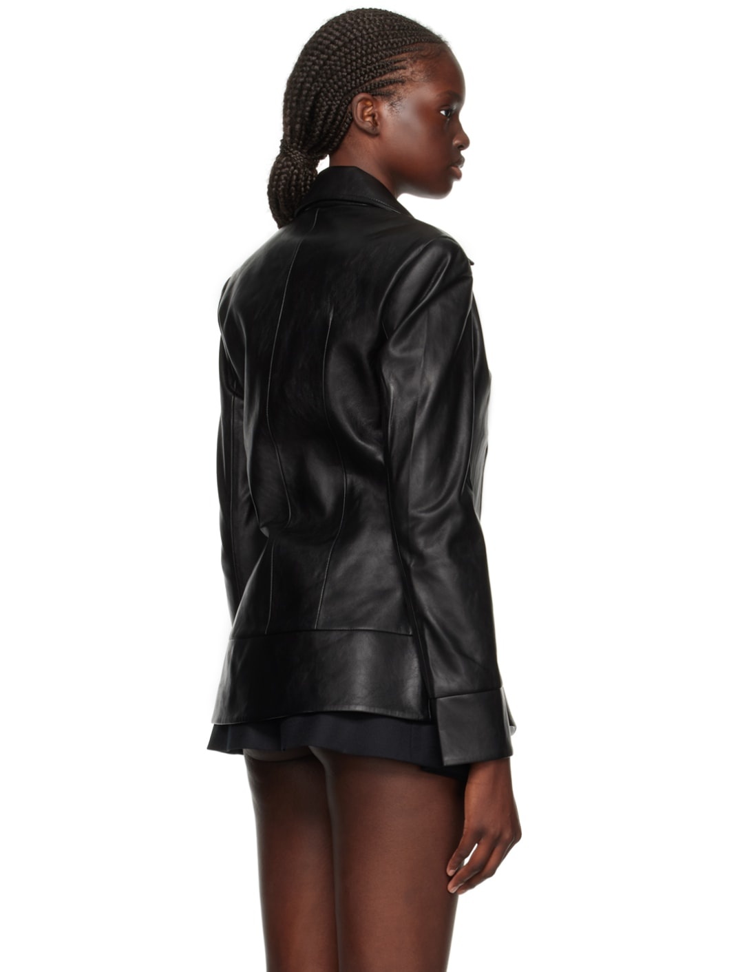 Black Sabu Faux-Leather Jacket - 3