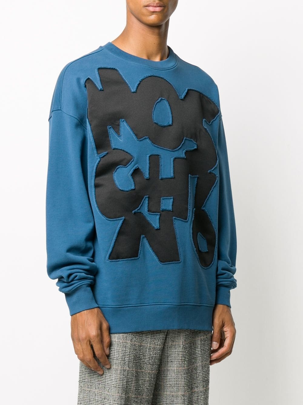 appliqué-logo cotton sweatshirt - 3