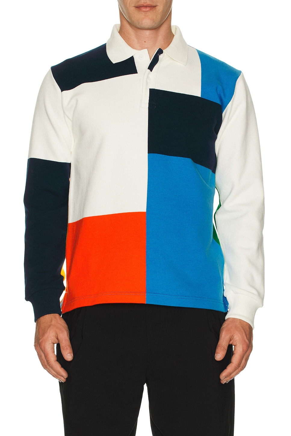 Knit Ragger Color Block On Embroidery - 4