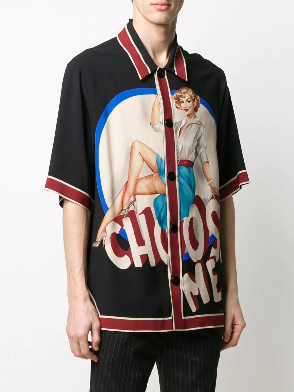 pin-up print cady shirt - 3