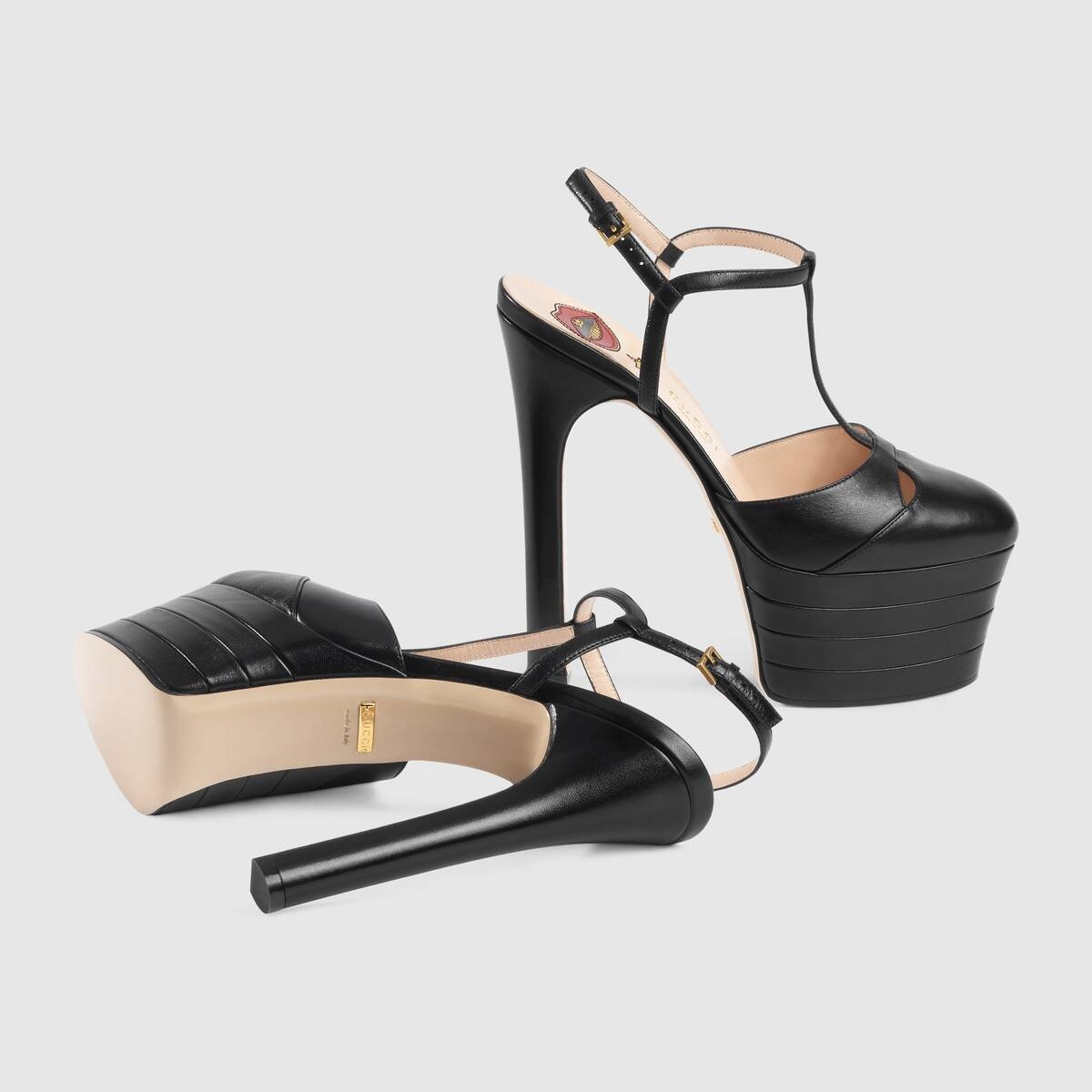 Leather platform pump - 5