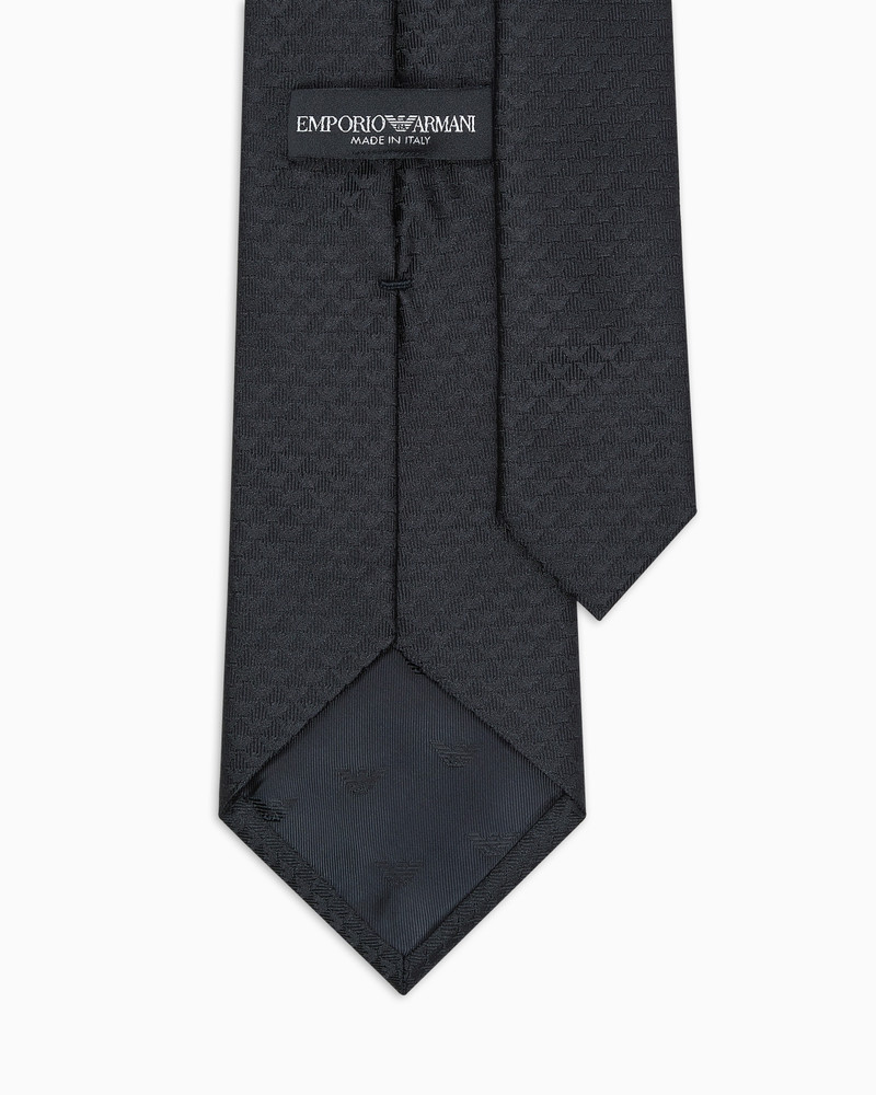 EMPORIO ARMANI PURE SILK TIE WITH JACQUARD MONOGRAM outlook