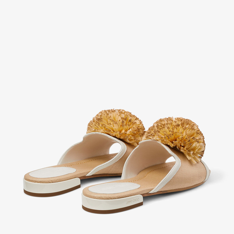 JIMMY CHOO Nako Flat
Natural/Latte Raffia Pom Pom Flats outlook