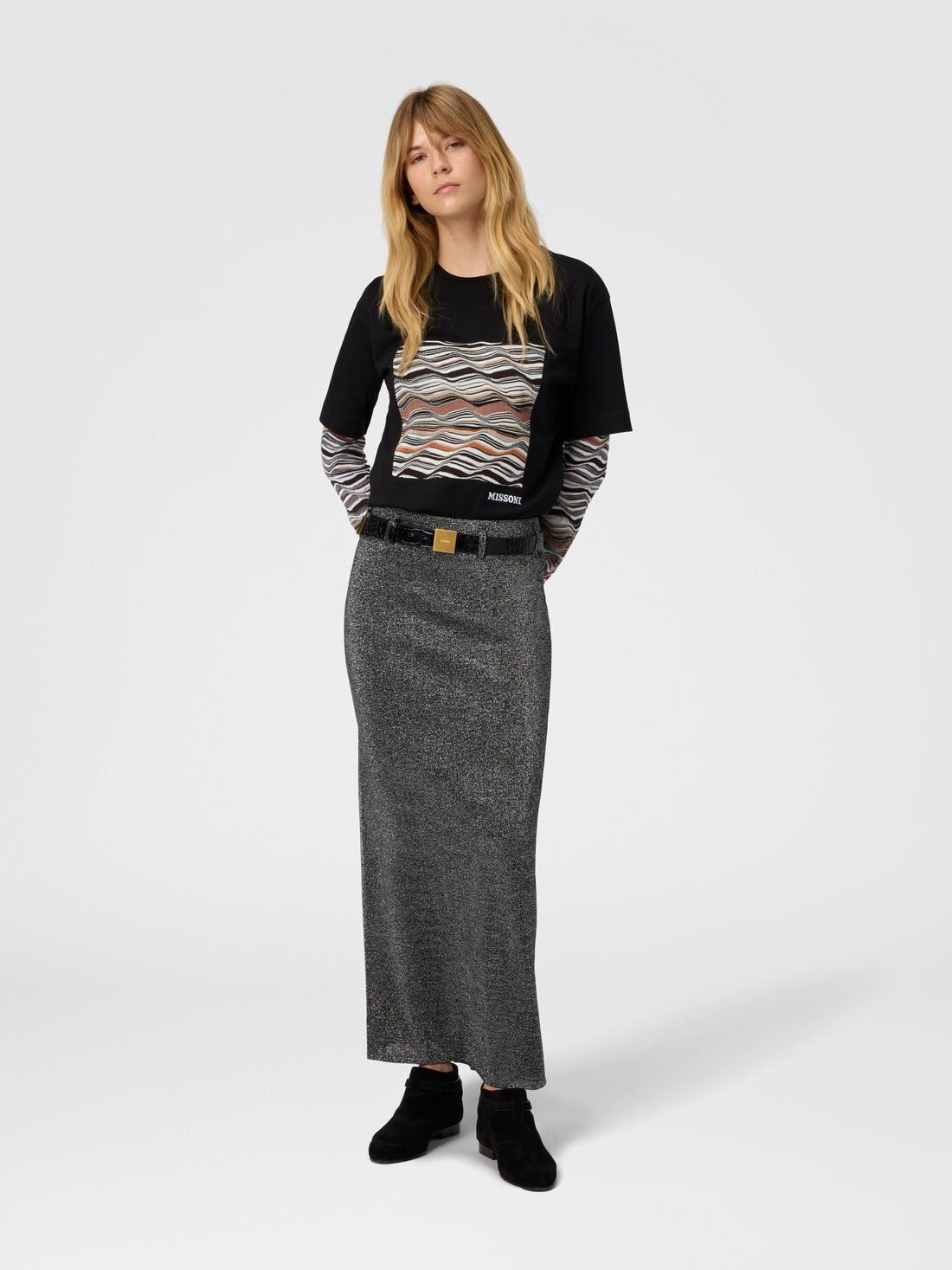 Long Skirt with Slit - 2