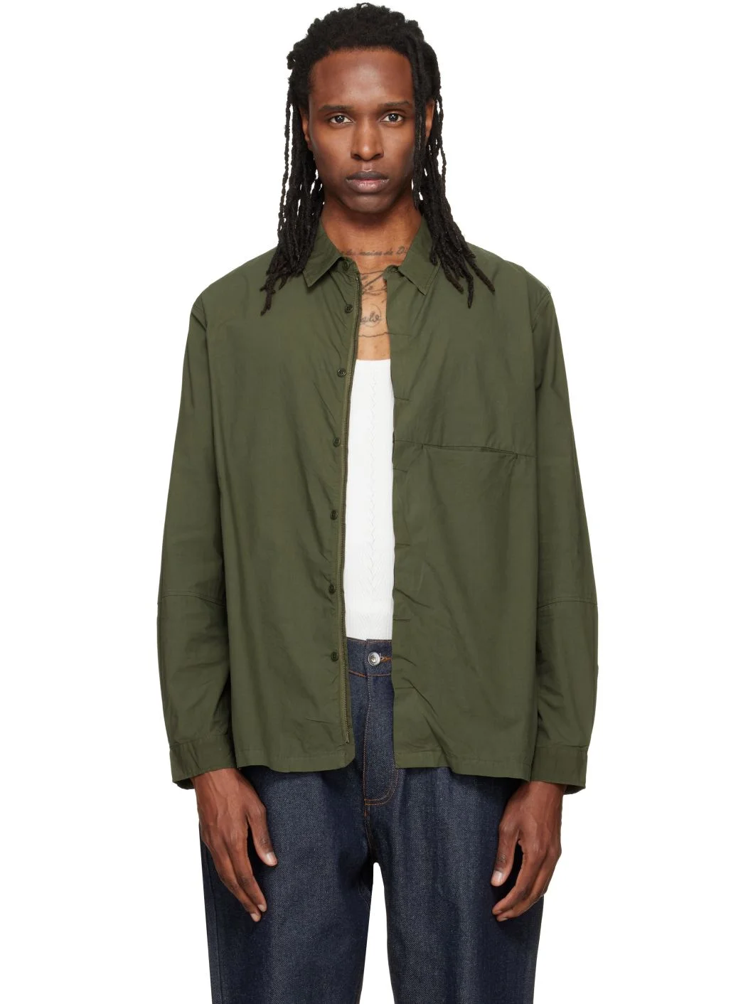 Green Blackout Overshirt - 1