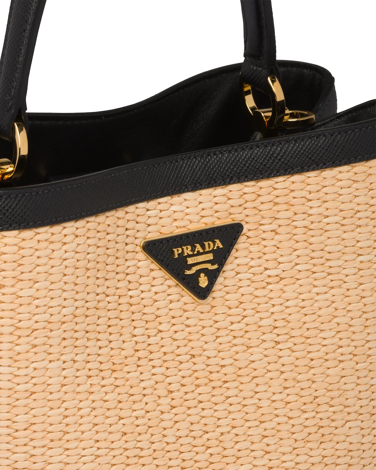 Prada Panier medium straw bag - 6