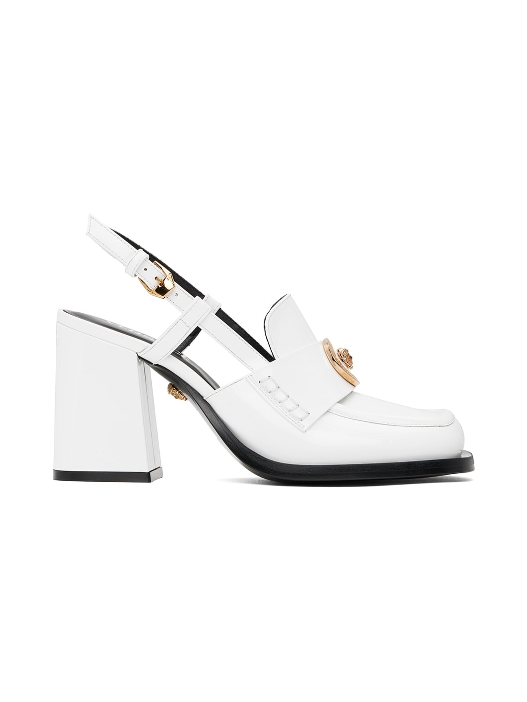 White Alia Slingback Heels - 1