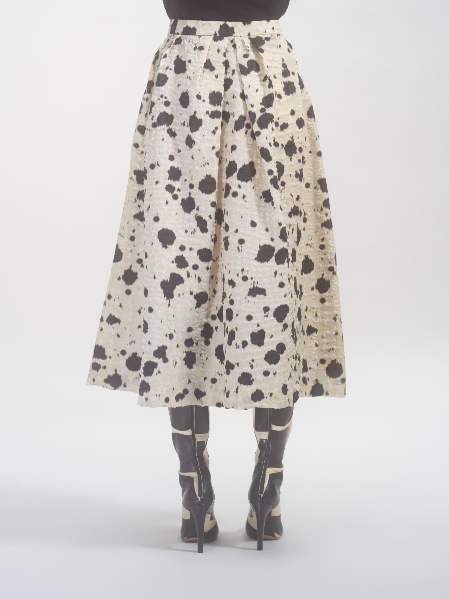 A-LINE PRINTED SKIRT - 4