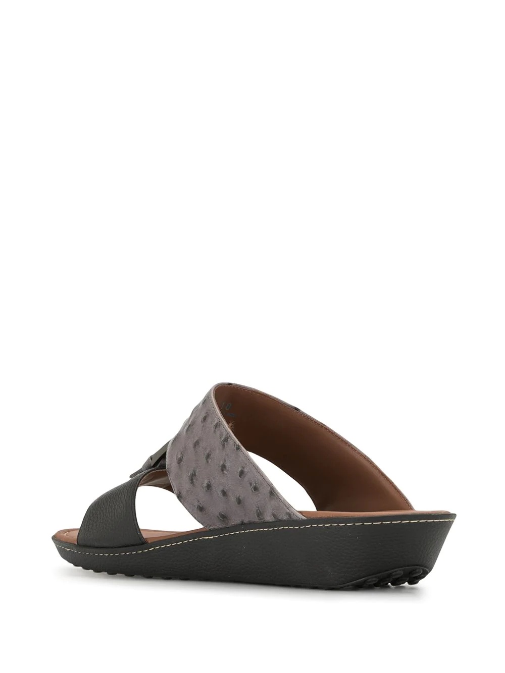 two-tone leather sandals - 3