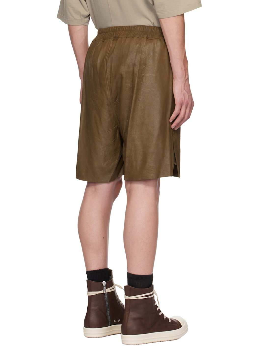 Khaki Porterville Megablister Boxer Leather Shorts - 3