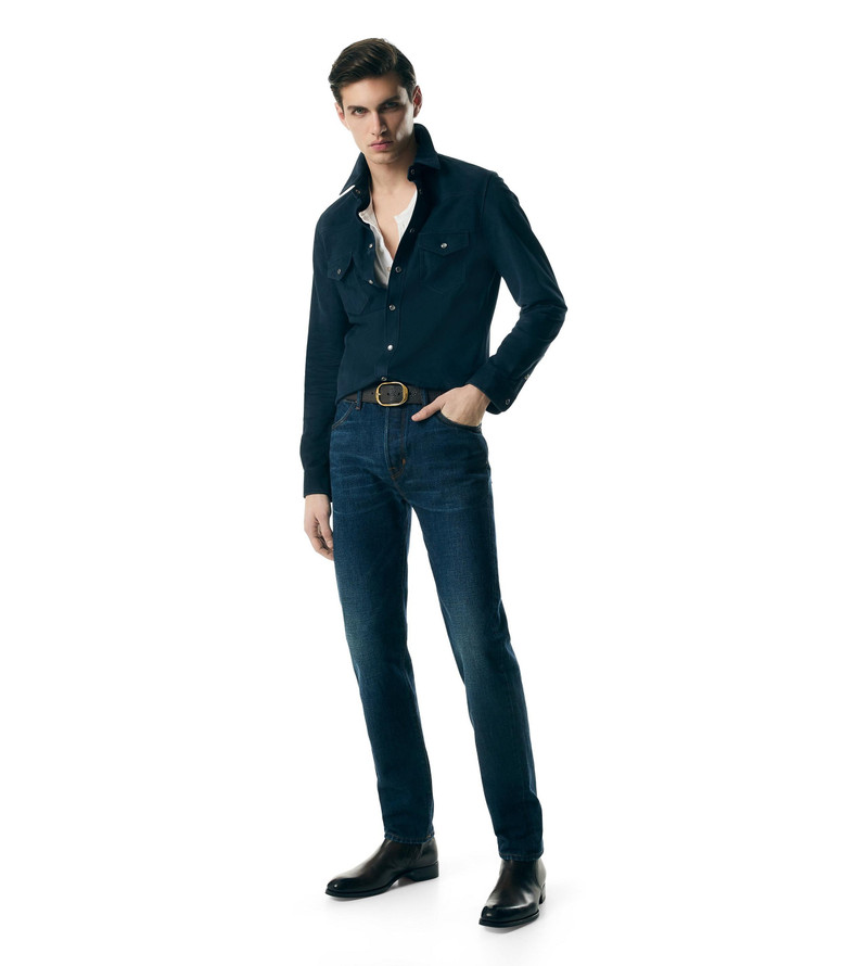 TOM FORD LIGHT SUEDE WESTERN SHIRT outlook