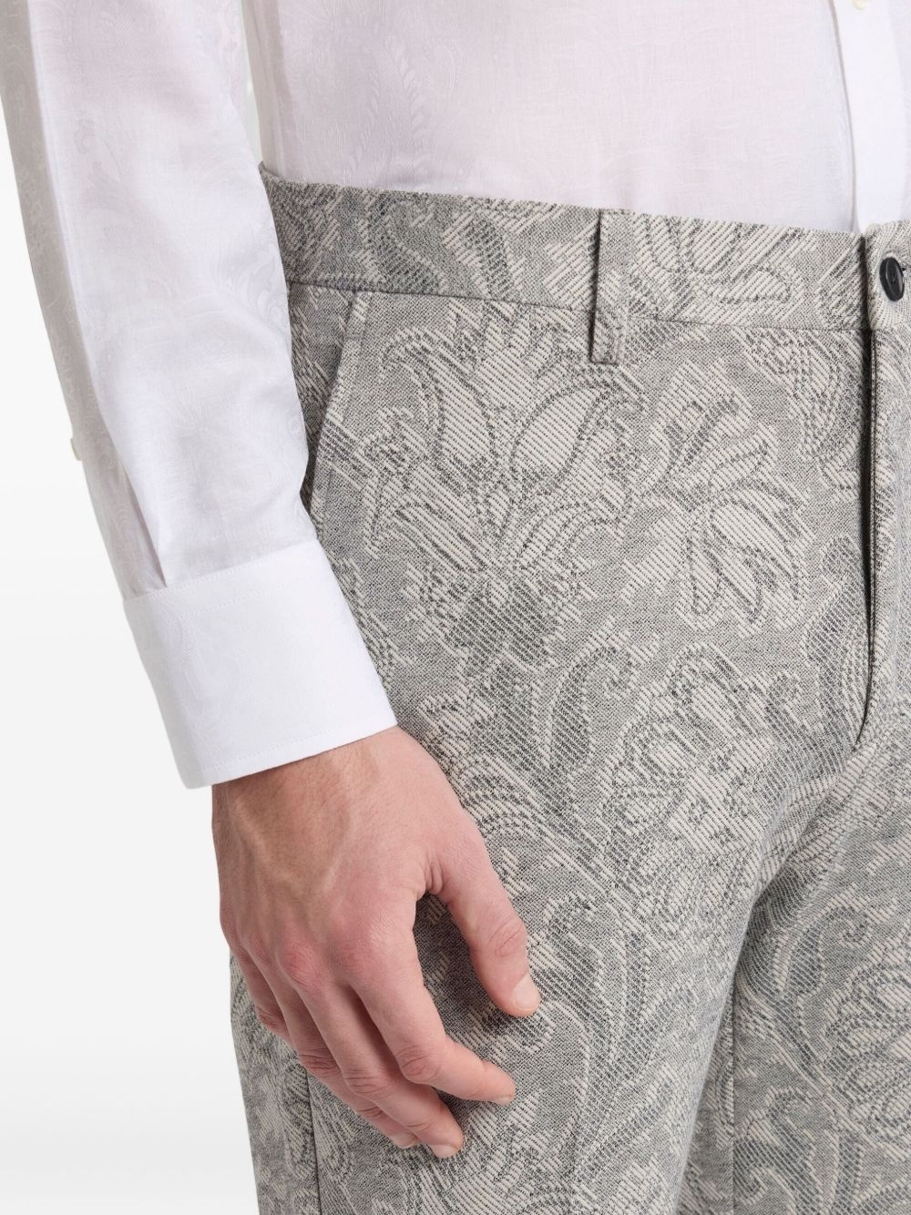 jacquard trousers - 4