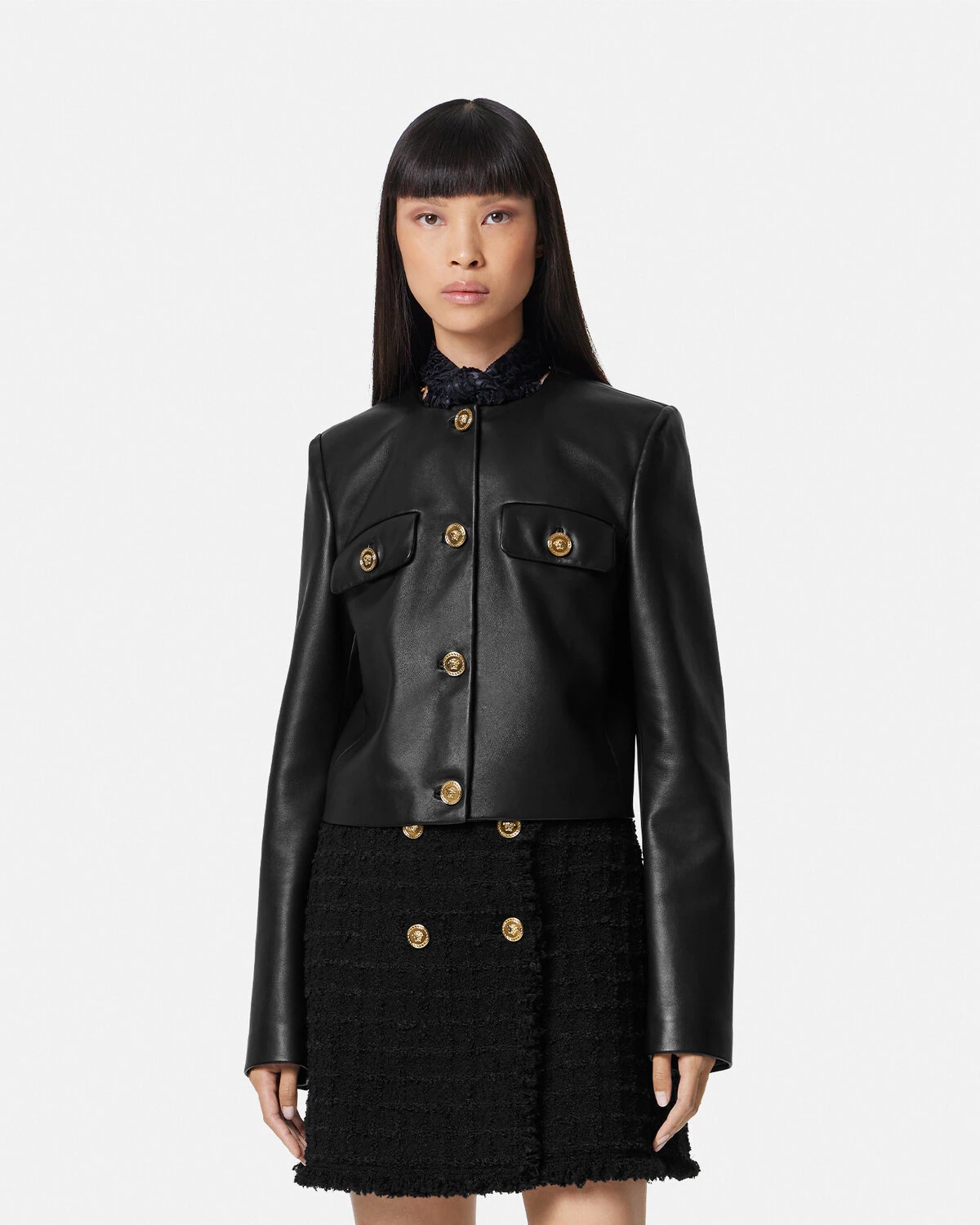 Leather Cardigan Jacket - 4