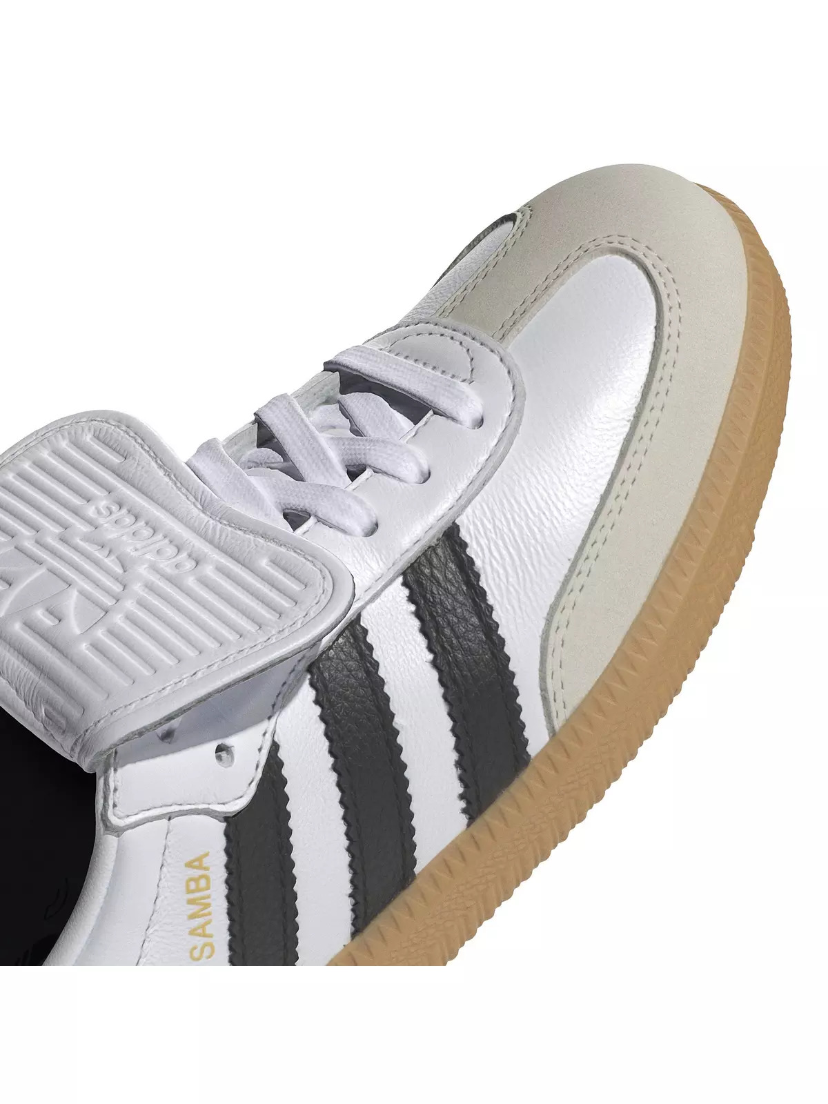 Originals Samba OG Long Tongue "Ftwr White/Core Black/Gold Metallic" Women's Shoe - 8