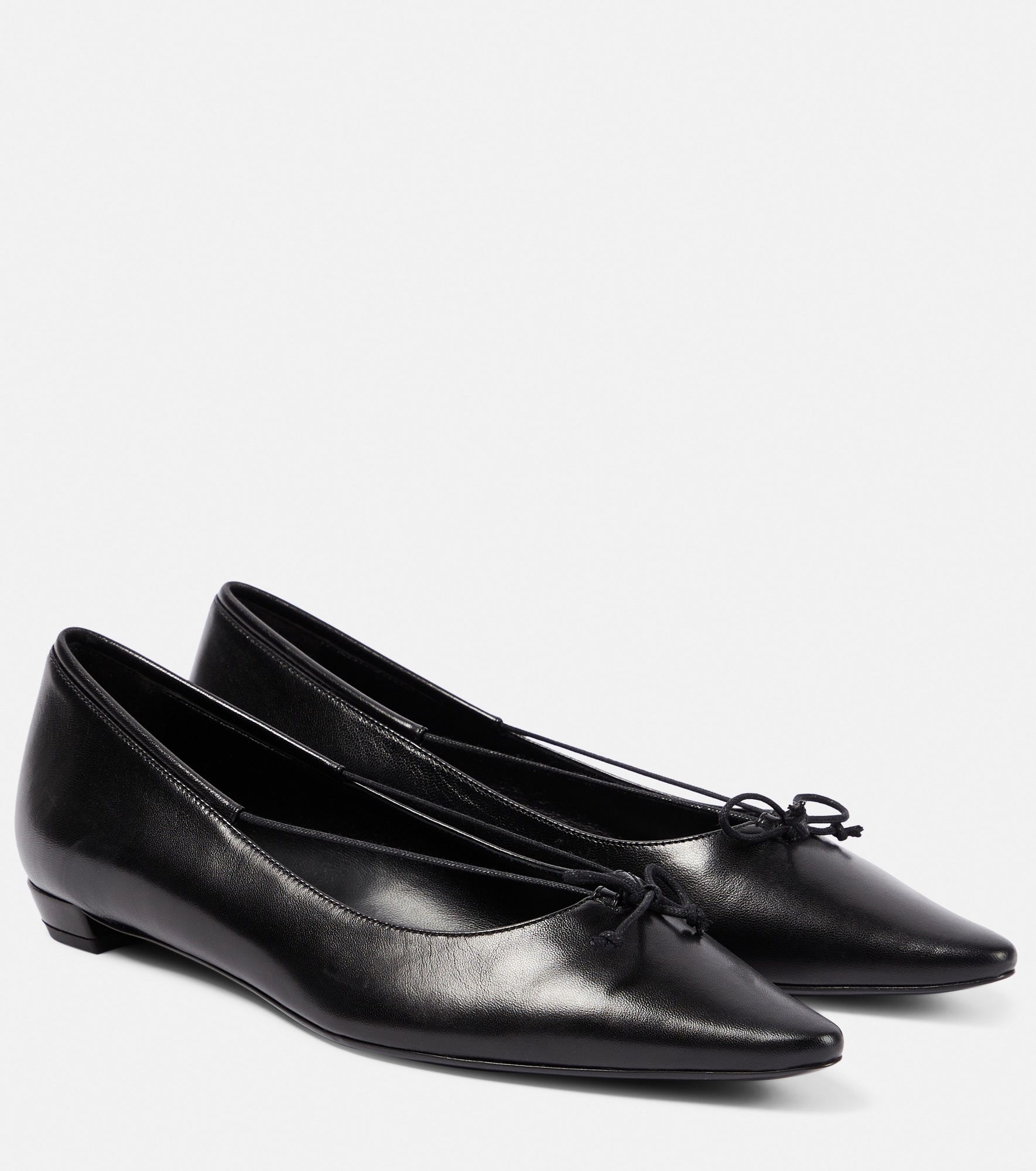 Claudette Bow leather ballet flats - 1