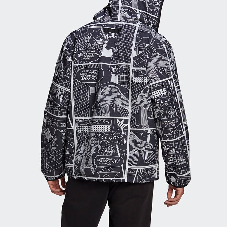 adidas originals R.Y.V. Graphic Windbreaker For Men Black GN3333 - 6