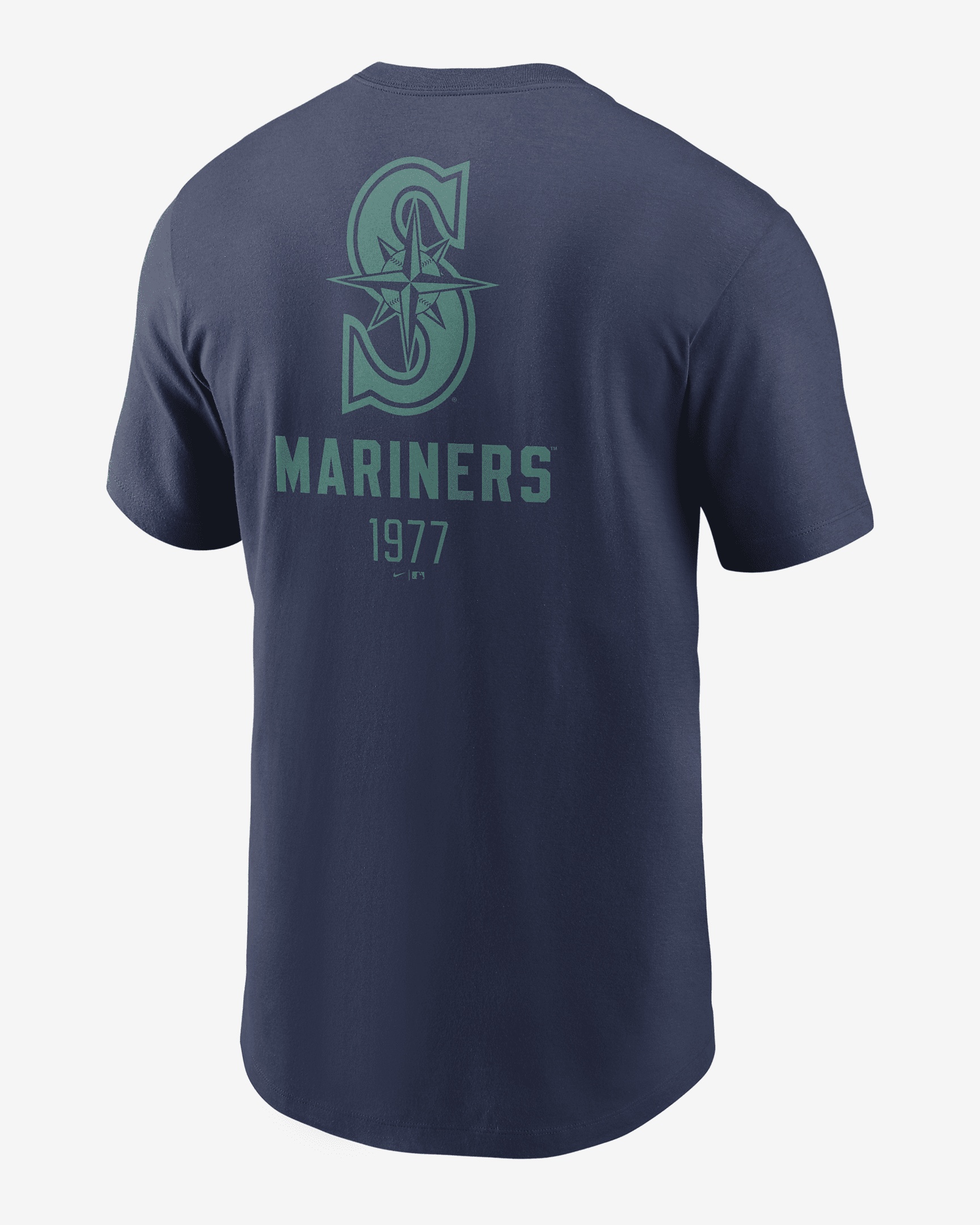 Seattle Mariners Large Logo Back Stack Nike Men's MLB T-Shirt - 2