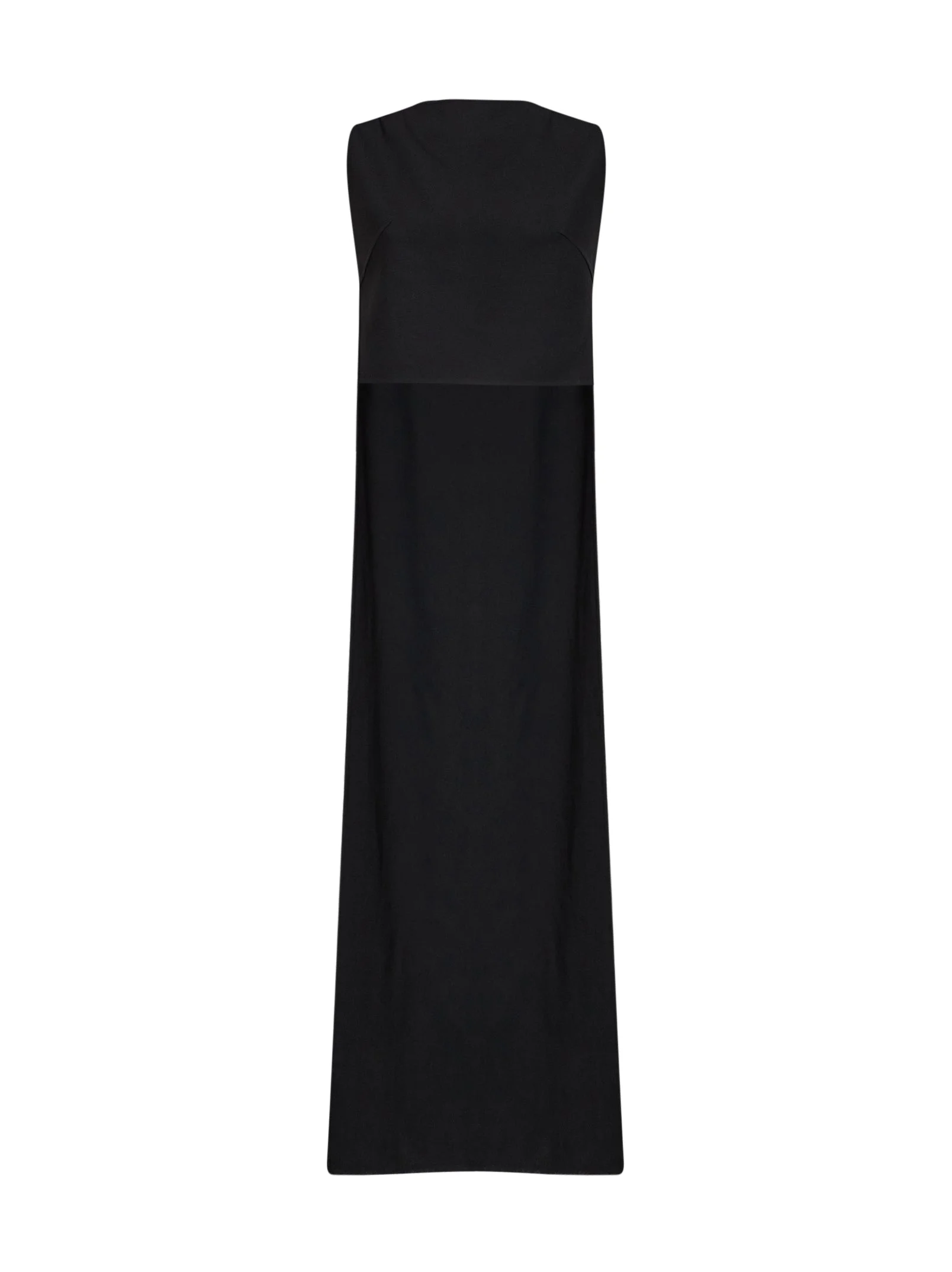 Black virgin wool asymmetric top - 1