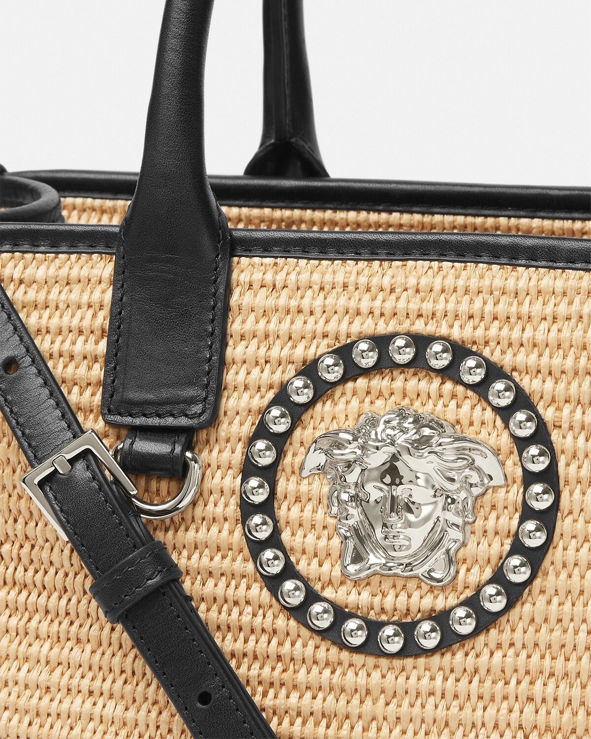 Versace Medusa Small Raffia Tote Bag