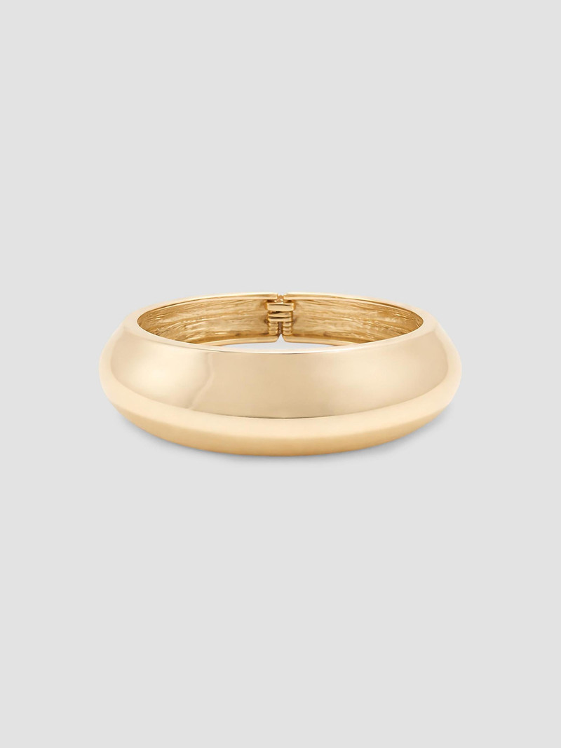 Women's 14K-Gold-Plated Hinged Bangle - Gold 1