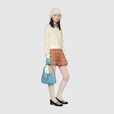 GUCCI GG perforated wool crop sweater outlook