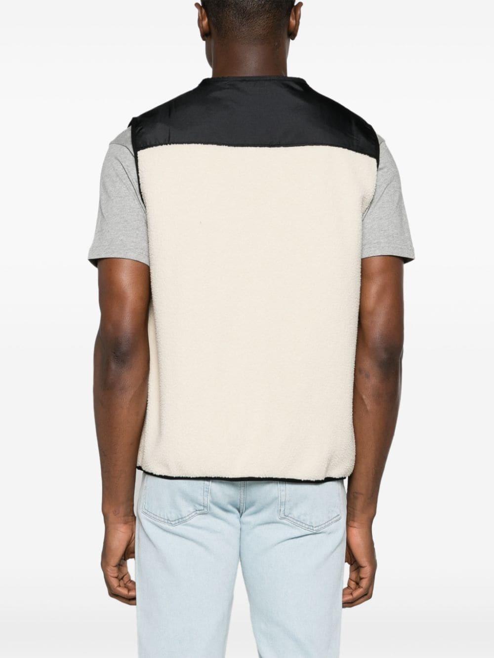 Nate colour-block fleece gilet - 5