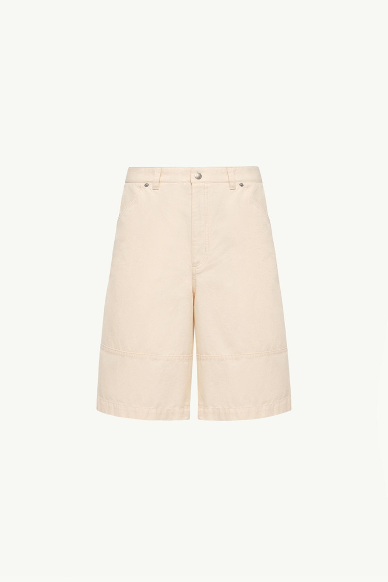 Linen & Cotton Gabardine Cargo Shorts 1