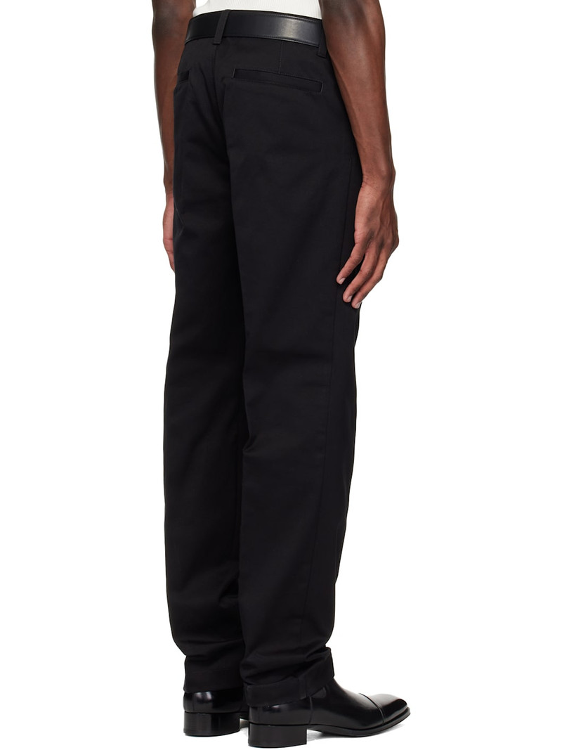 Black Cotton-Gabardine Chino Trousers 3