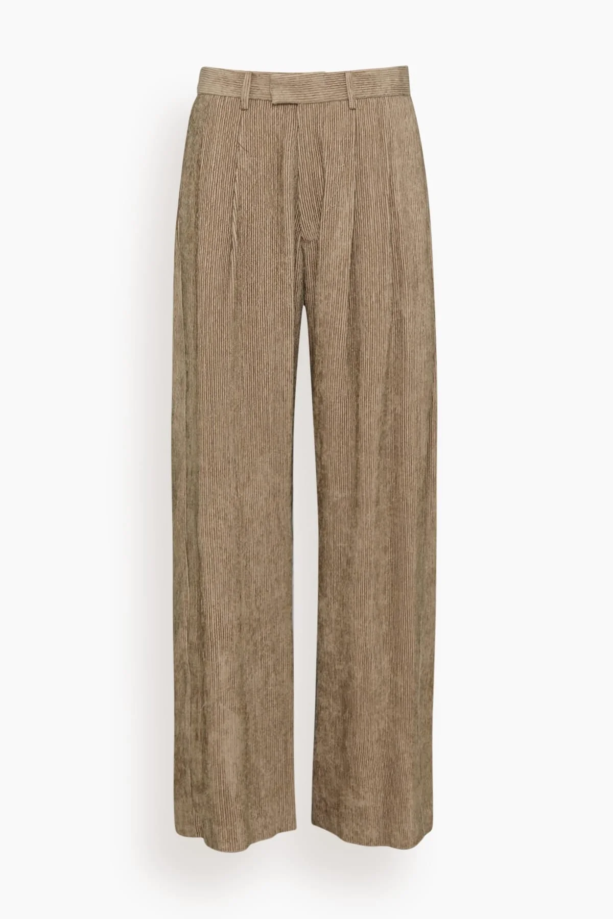 Pleated Wide Leg Pant in Dusty Khaki - 1