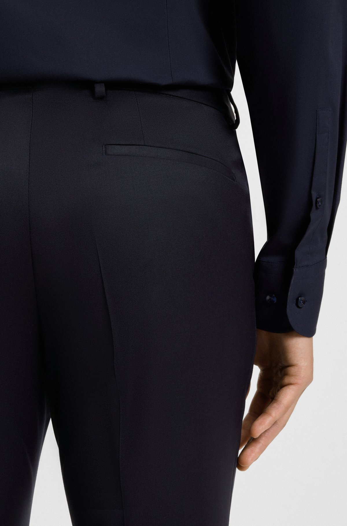 FORMAL TROUSERS IN VIRGIN-WOOL SERGE - 5