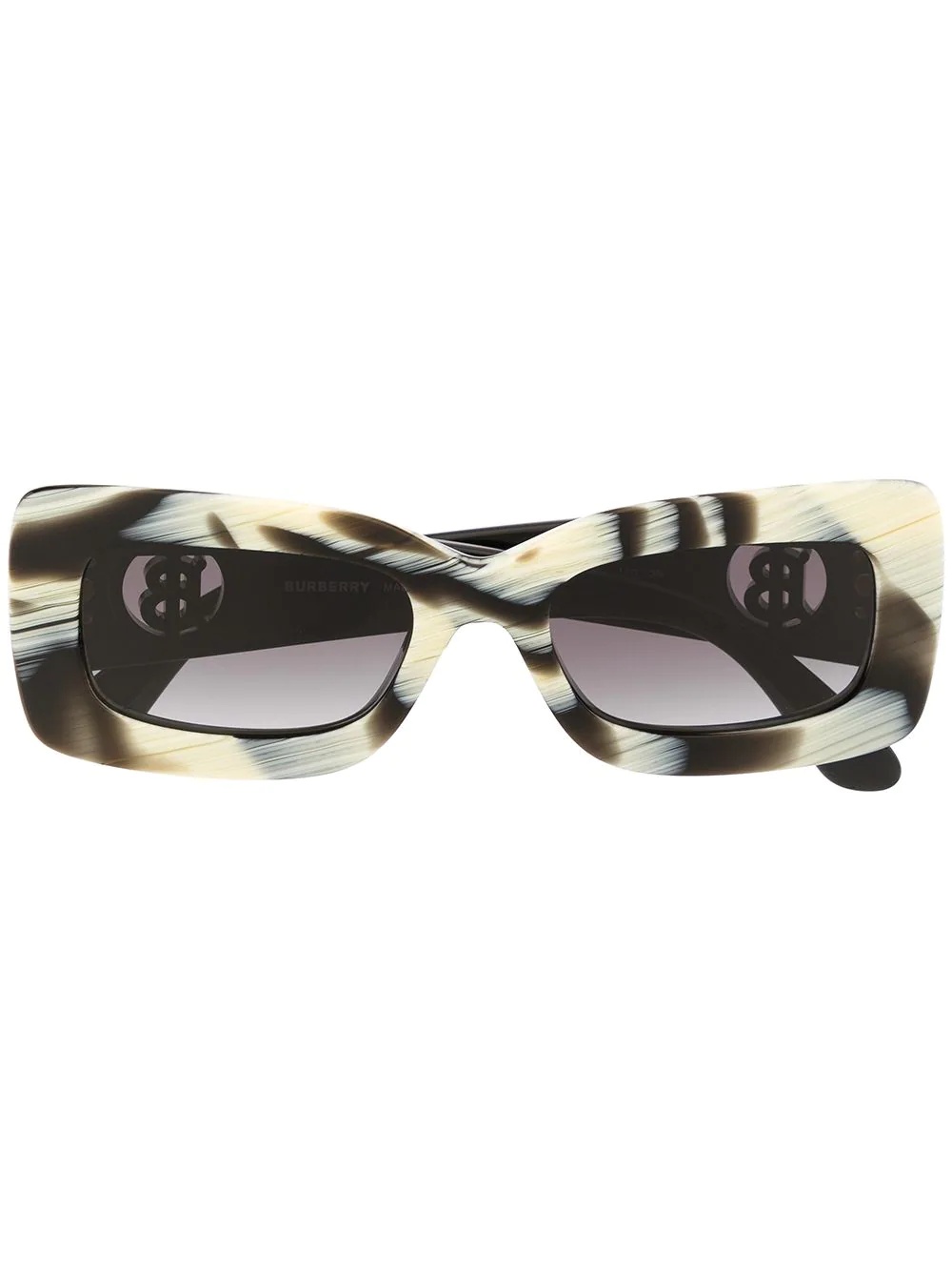 monogram-motif rectangular-frame sunglasses - 1