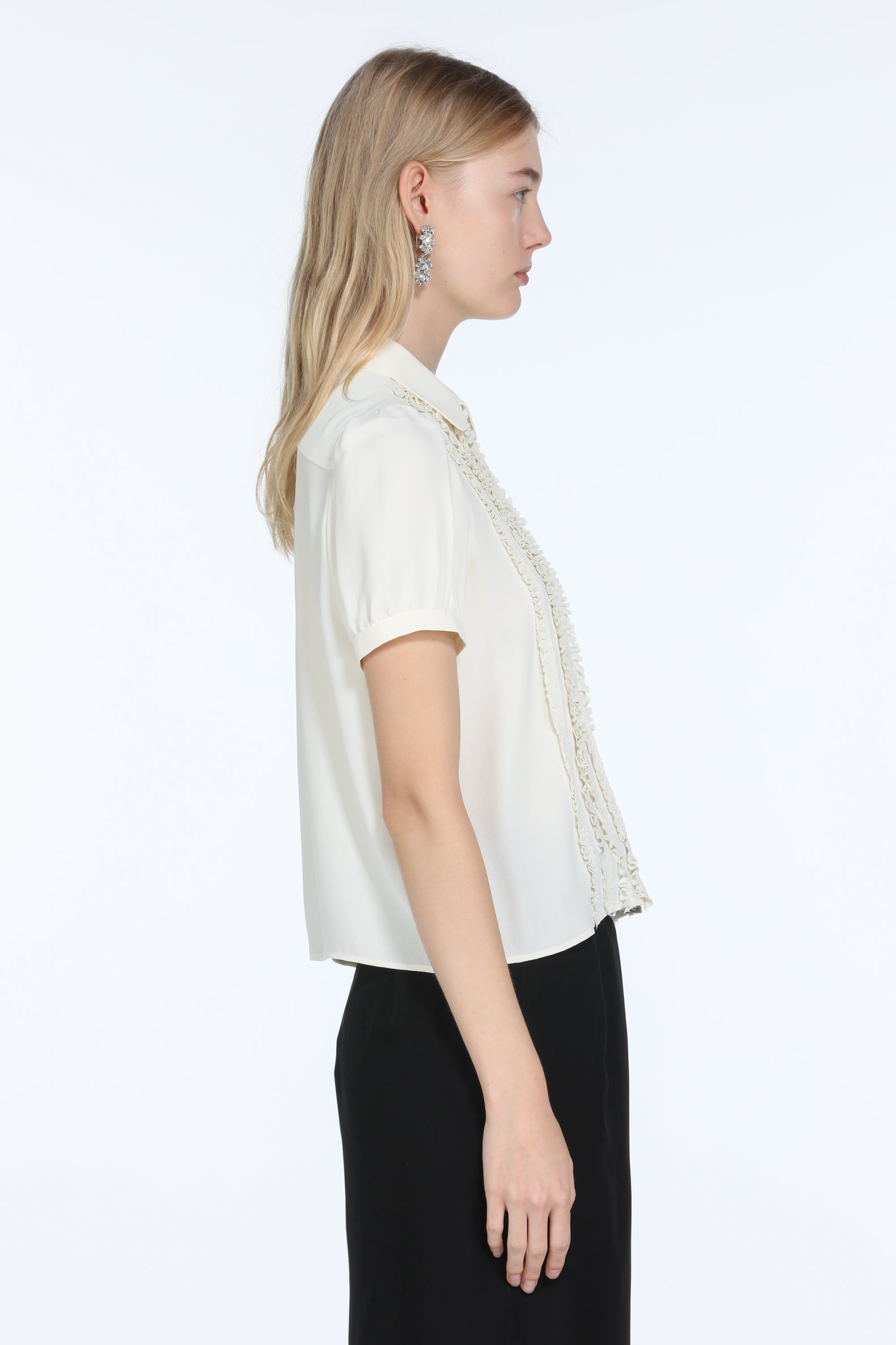 RUFFLED SHORT-SLEEVE SHIRT - 3