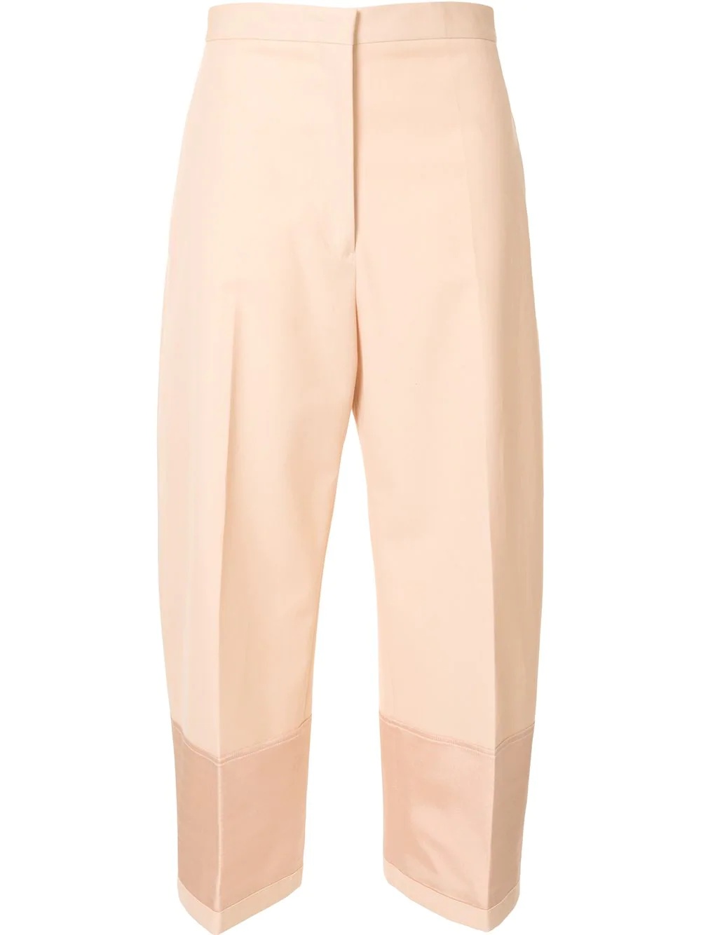 tailored stripe band trousers - 1