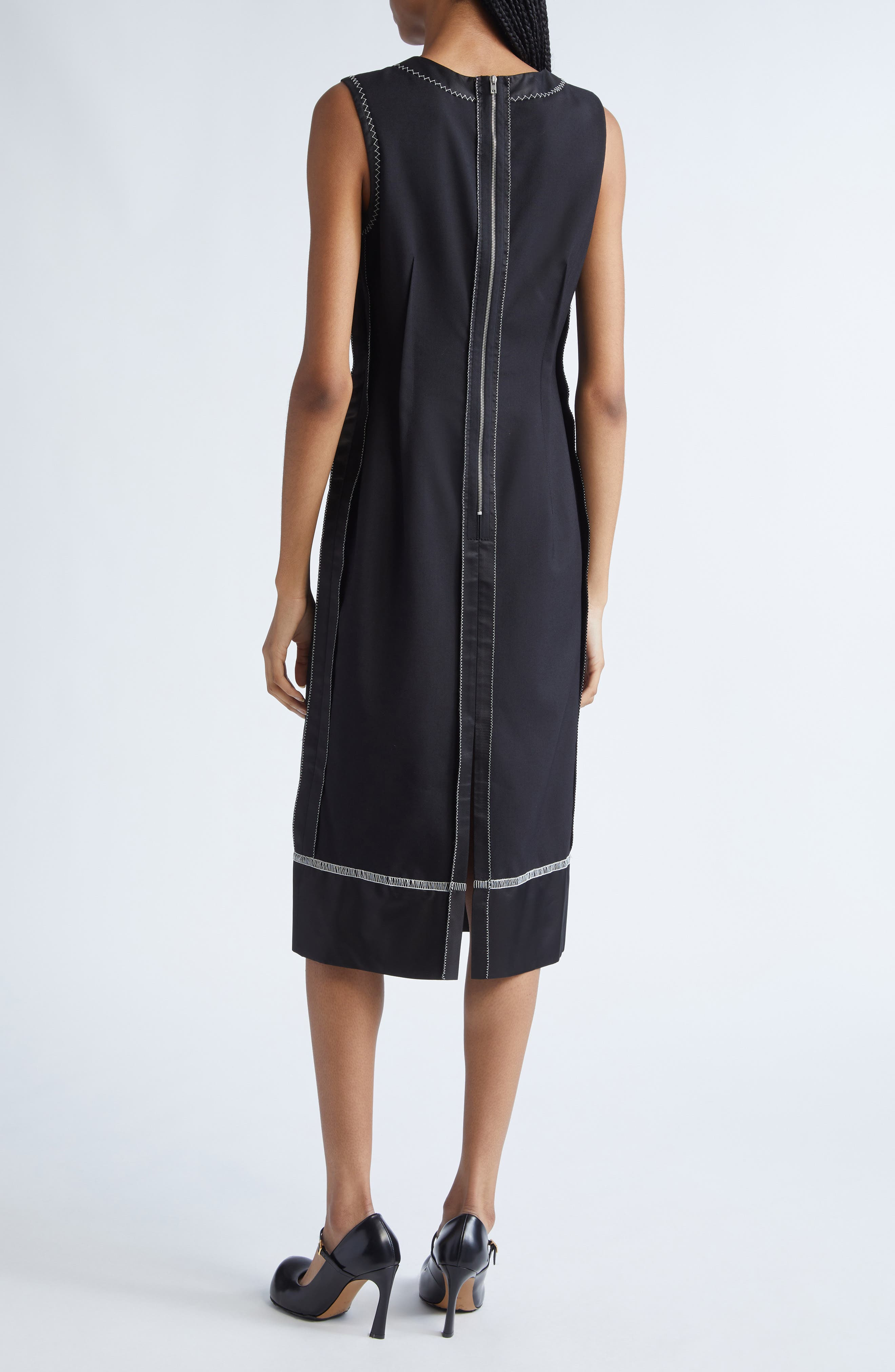 Marni Inside-Out Virgin Wool Dress in 00N99 Black at Nordstrom - 2