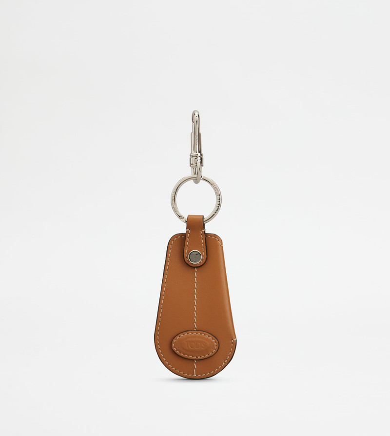 KEY HOLDER IN LEATHER WITH SHOEHORN - BROWN 1