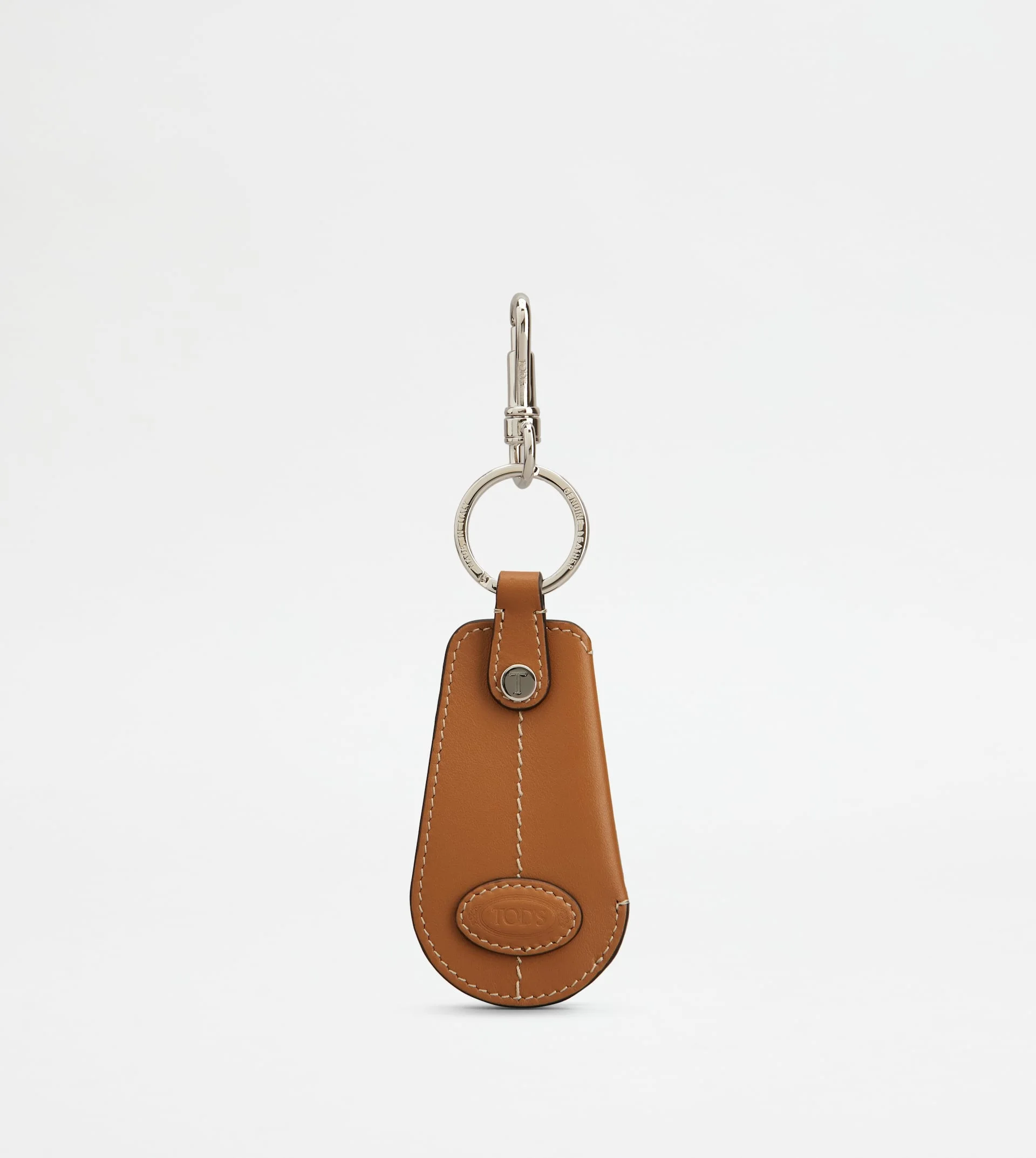 KEY HOLDER IN LEATHER WITH SHOEHORN - BROWN - 1