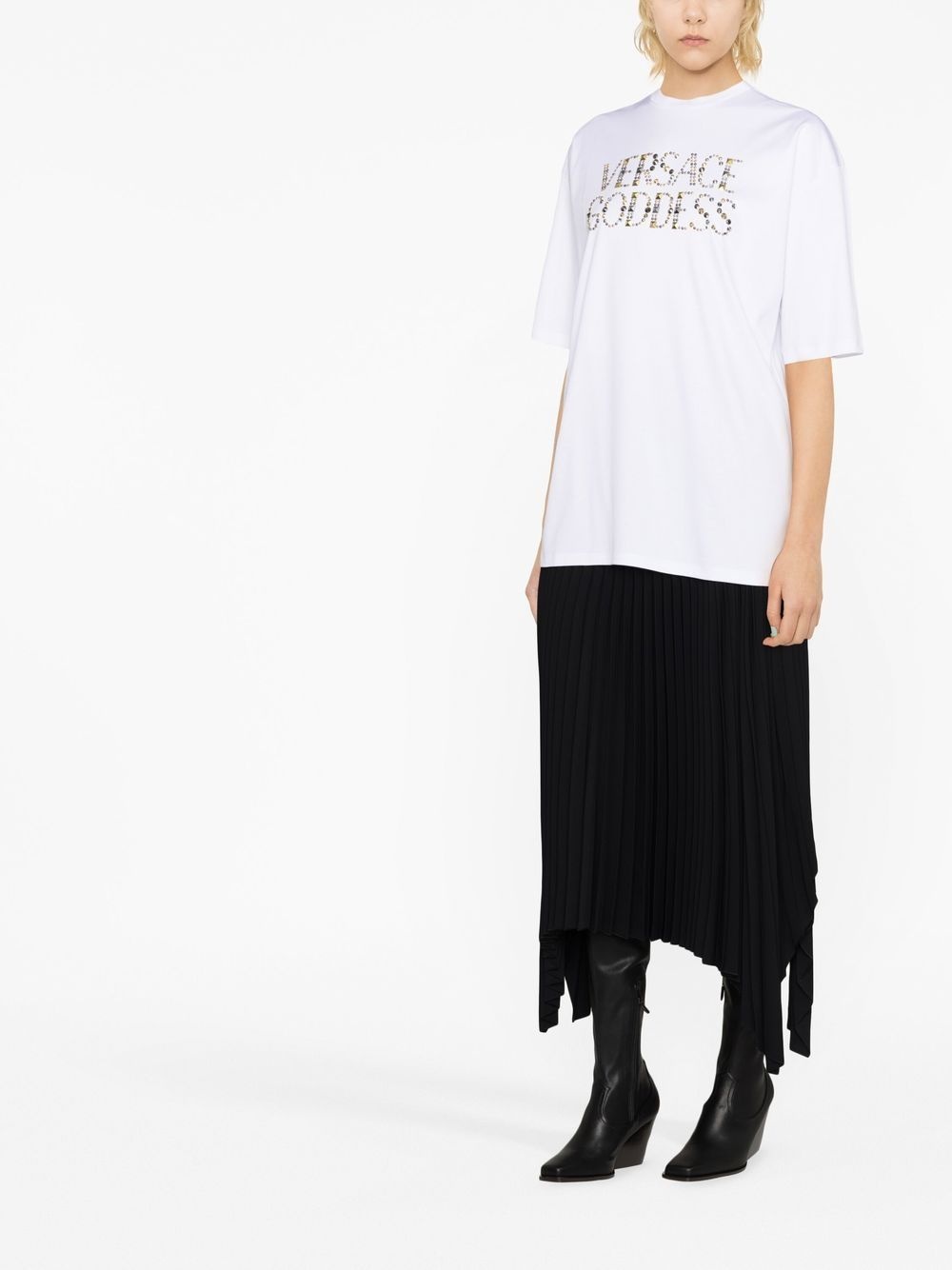 Versace Goddess-print T-shirt - 3