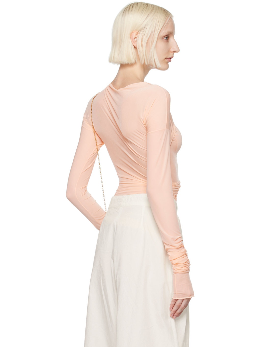 Orange Draped T-shirt - 3