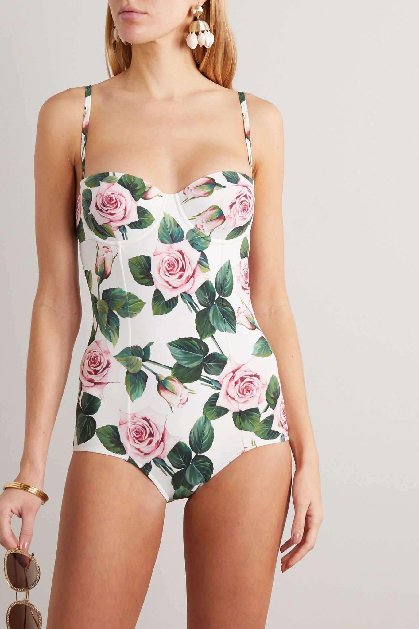 Cutout floral-print underwired swimsuit - 2