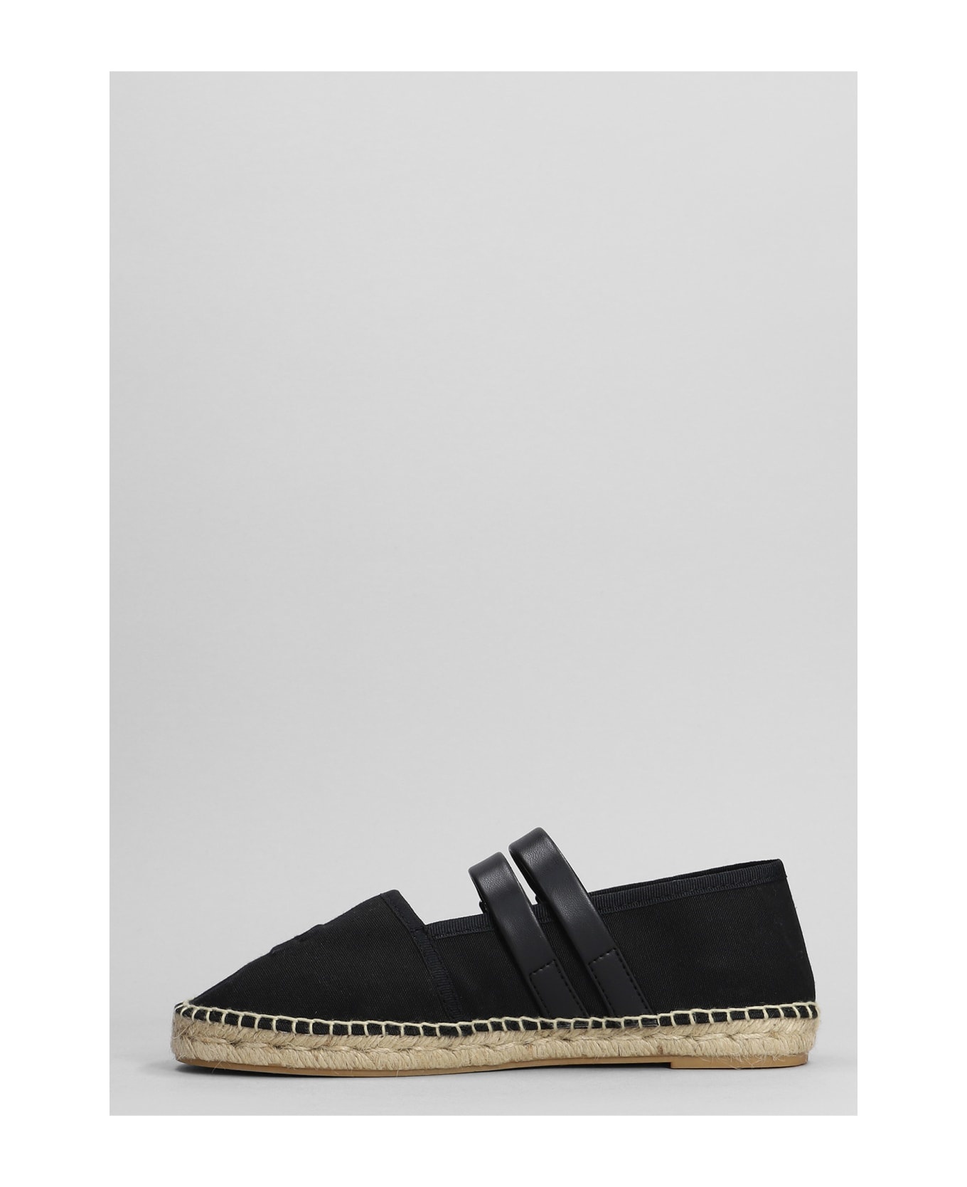 Espadrilles In Black Cotton - 3