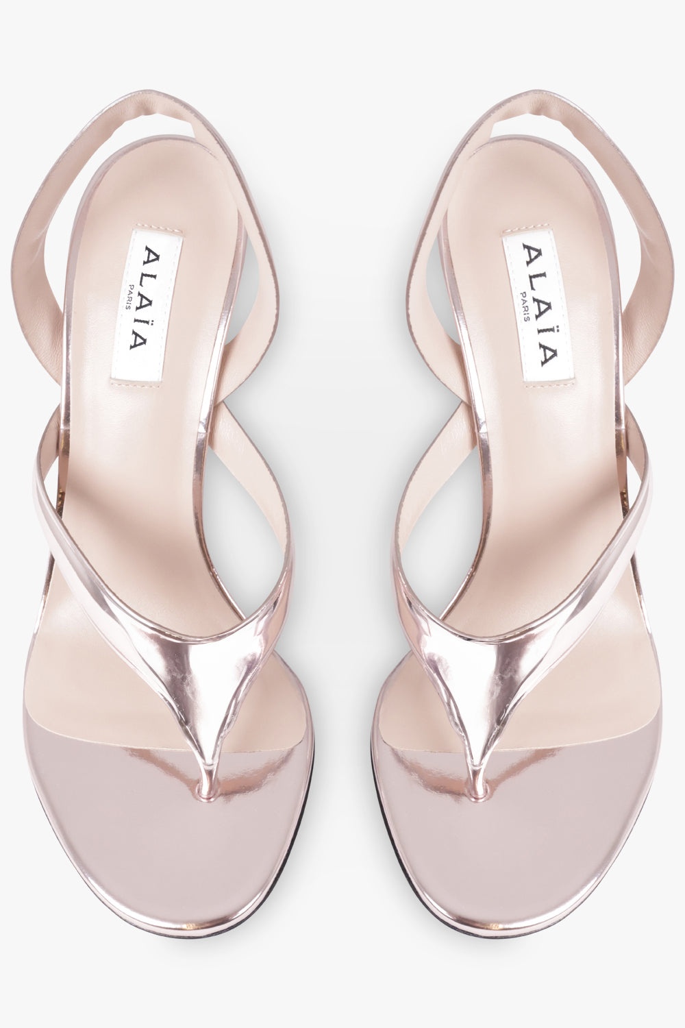 THONG 90MM SANDAL HEEL | MIRROR PINK SILVER - 4