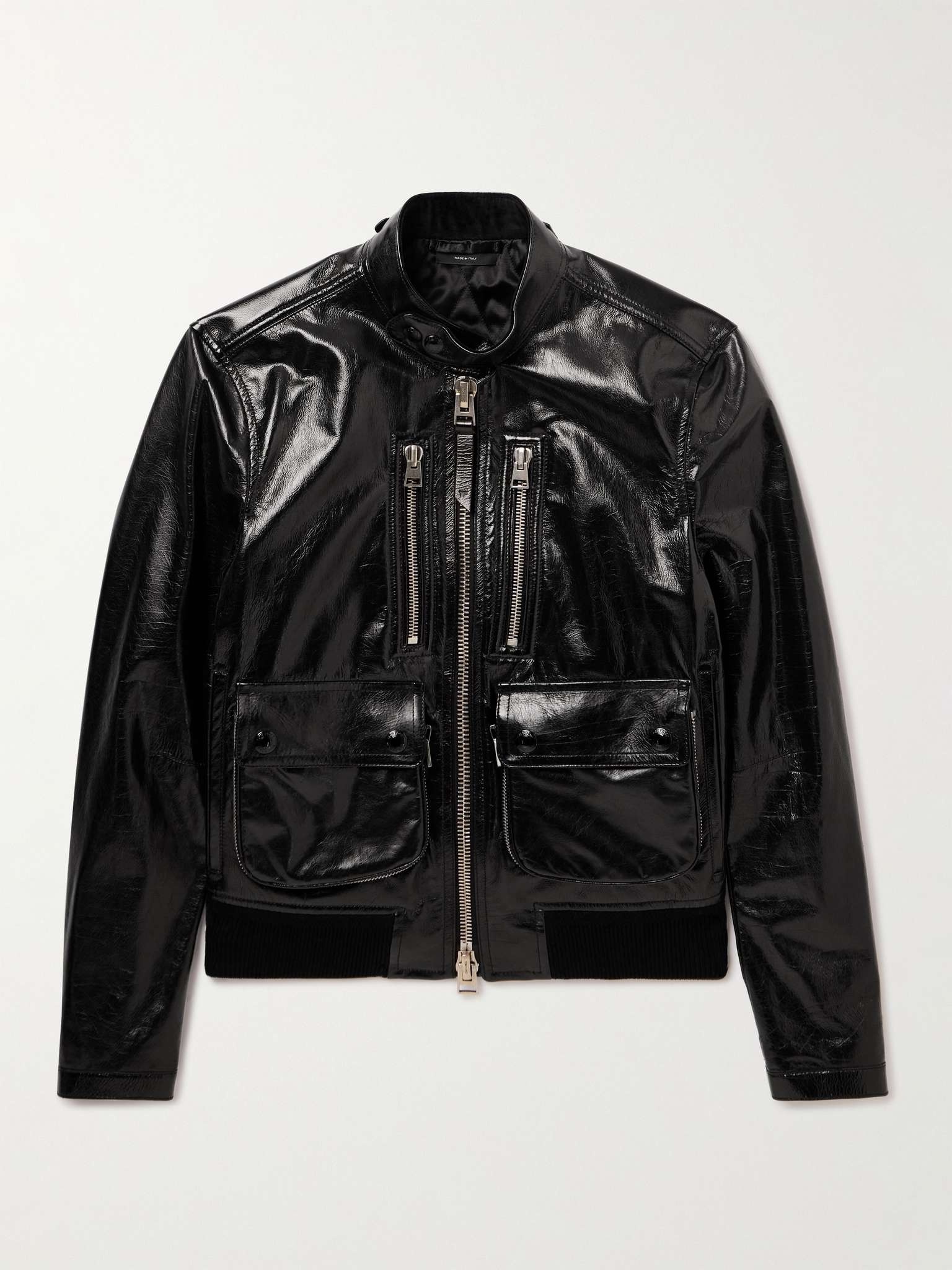 Patent-Leather Blouson Jacket - 1